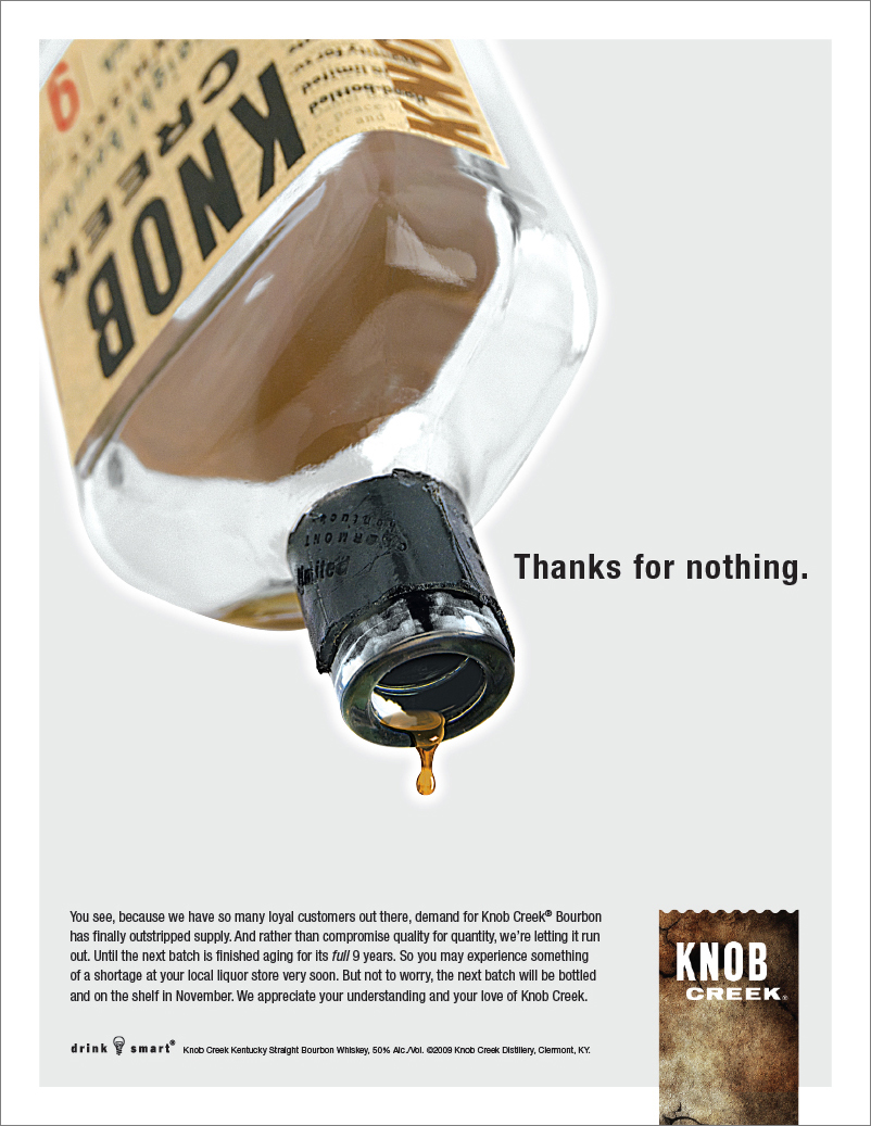 Thanks for nothing. - Knob Creek